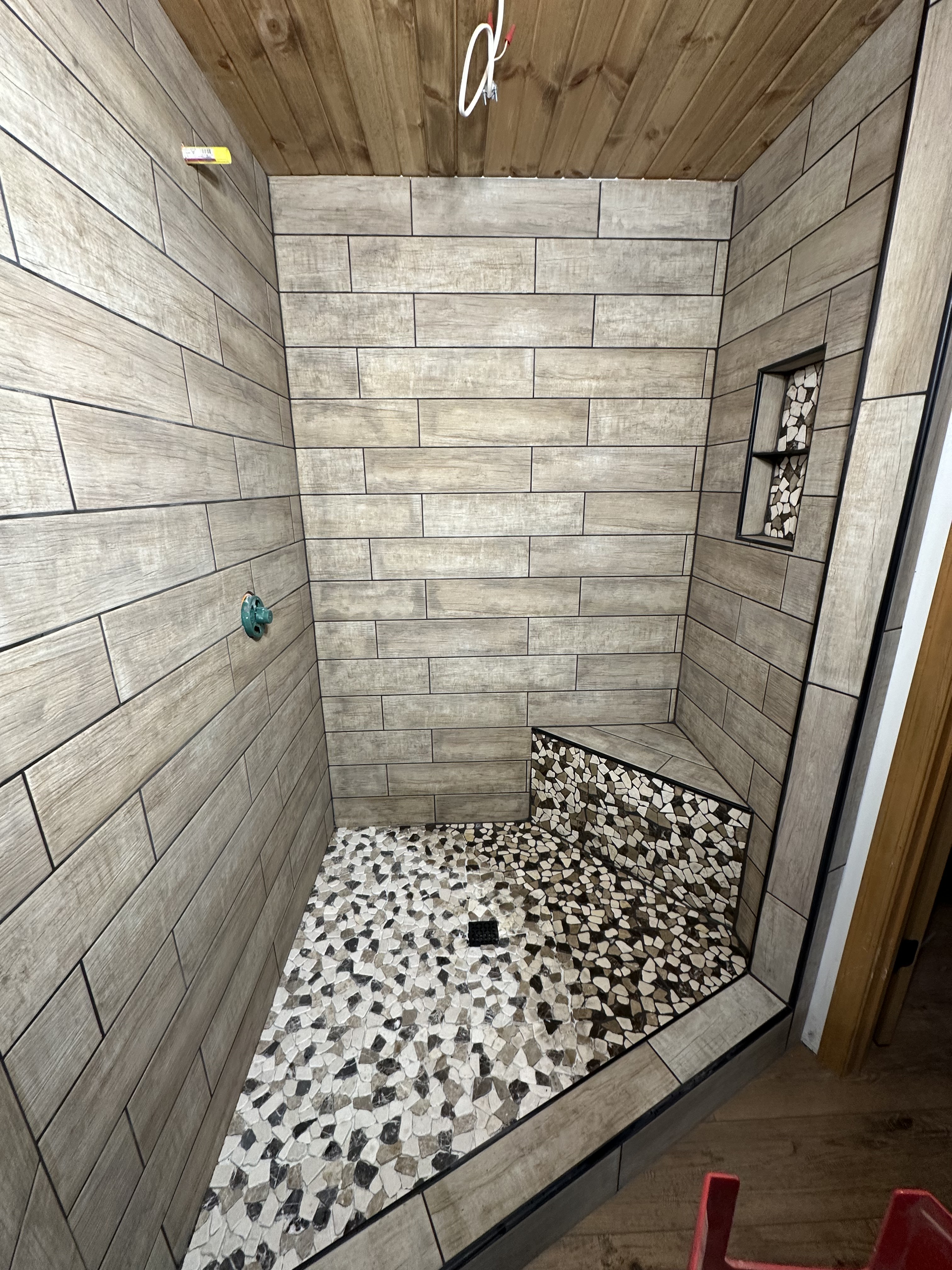 Custom tiled shower installed by Carpet World