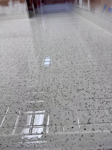 Completed Carpet World spray-on epoxy installation
